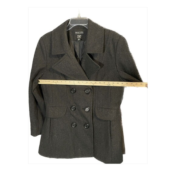 New York & Company Gray Wool Blend Pea Coat Size 16 - Picture 3 of 3